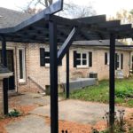 Back yard with patio and pergola