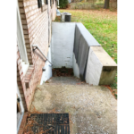 Exterior steps to the basement from the patio