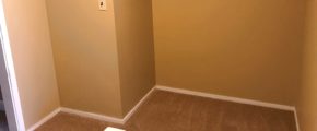 Carpeted attic alcove between two flex rooms