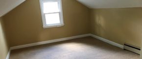 Carpeted attic flex room