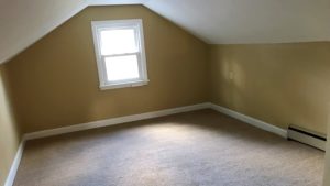 Carpeted attic flex room