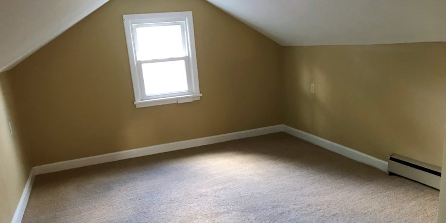 Carpeted attic flex room