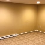 Basement flex room with laminate floor