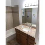 Bathroom with tub/shower combo and vanity