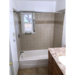 Bathroom with tub/shower combo and vanity