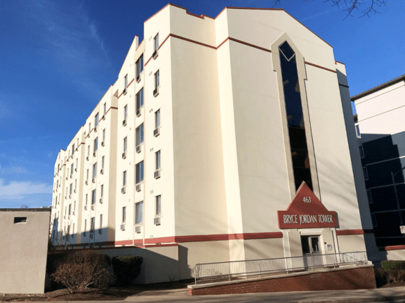 Exterior of Bryce Jordan Tower