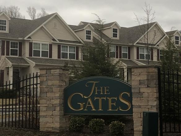 The Gates townhomes entrance sign