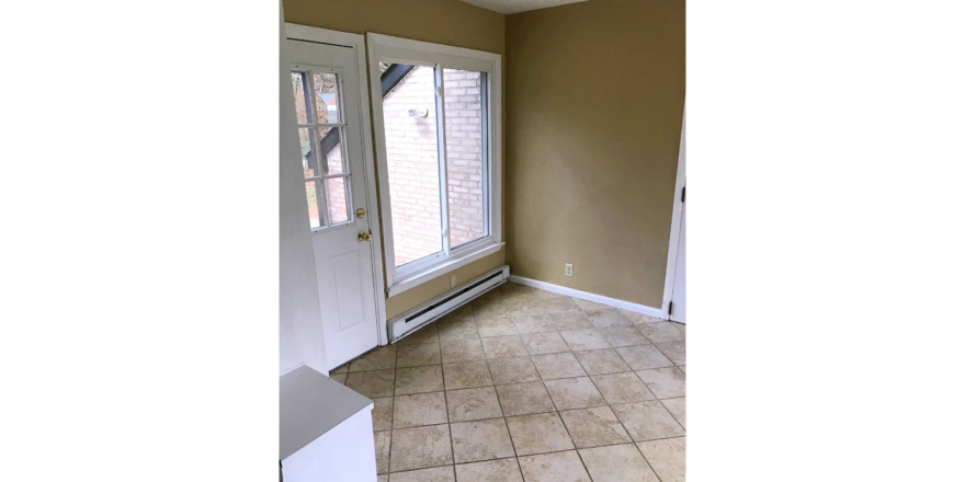 Tiled mudroom