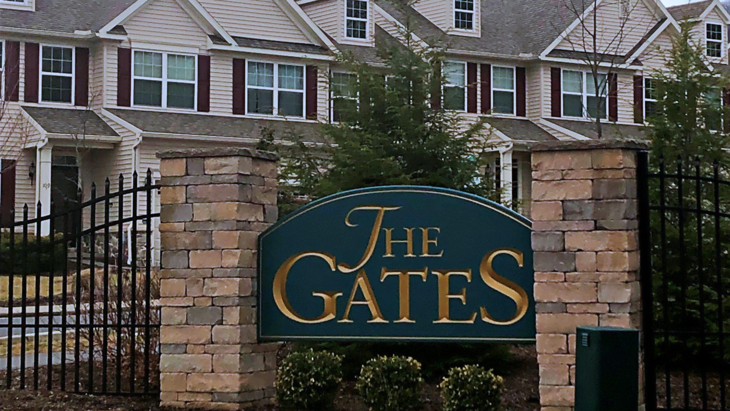 The Gates townhomes entrance sign
