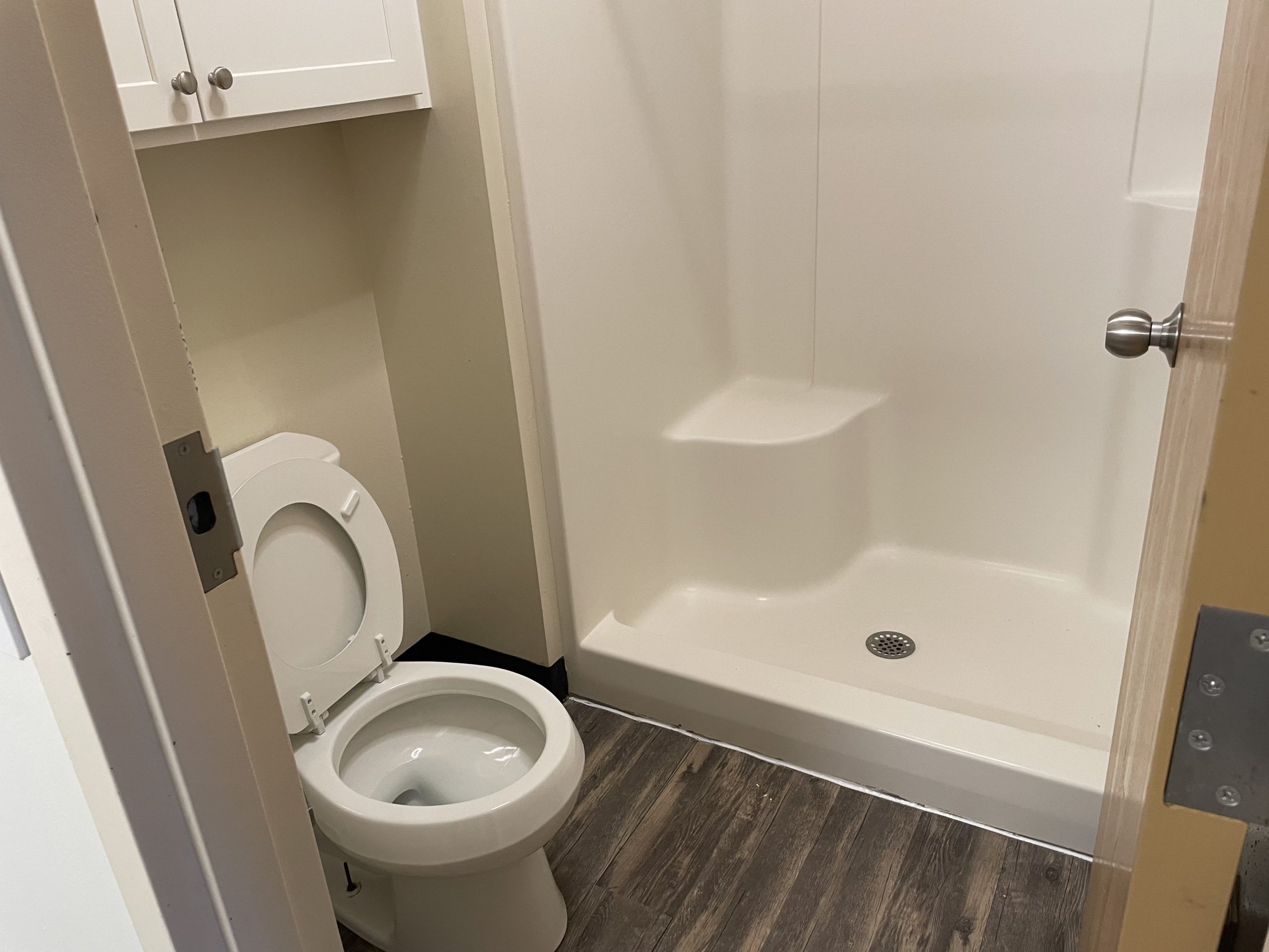 Bathroom with toilet and shower