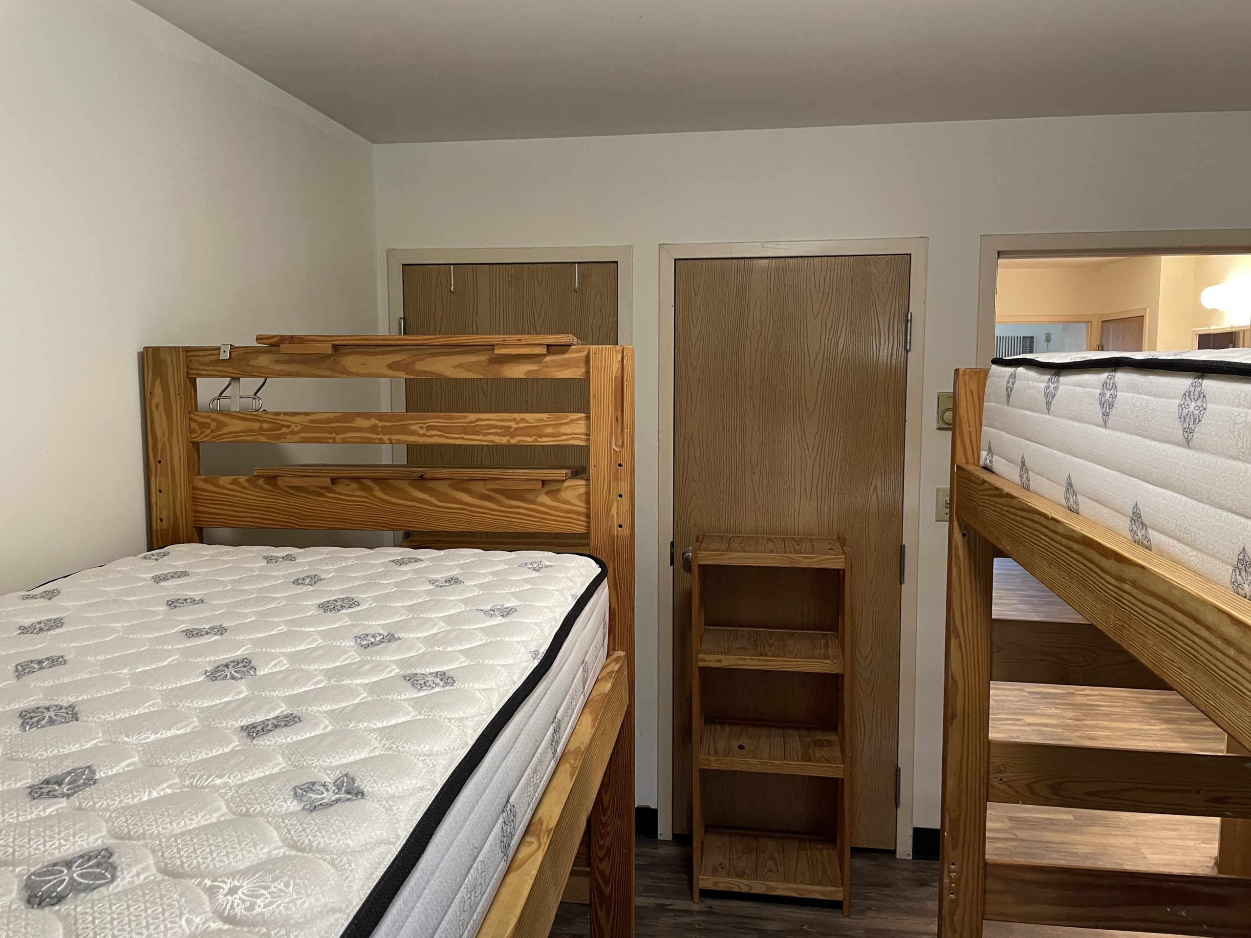 Bunk beds in a dorm room