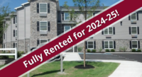 a red and white sign that says fully rented for sale