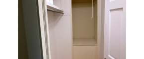 Closet with built-in shelving