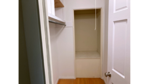 Closet with built-in shelving