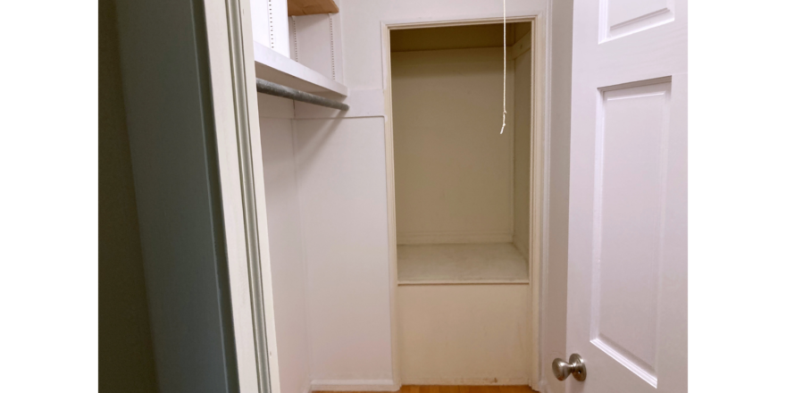 Closet with built-in shelving