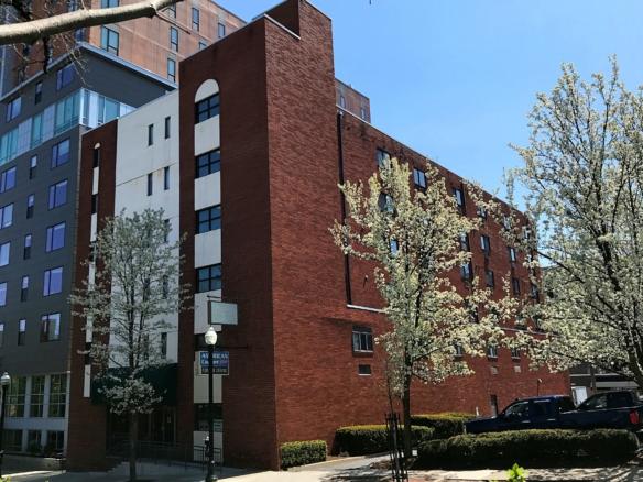 Barcroft building with trees