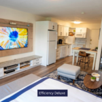 a living room filled with furniture and a flat screen tv
