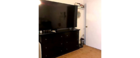 Dresser with large TV