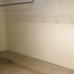 Garage with shelving