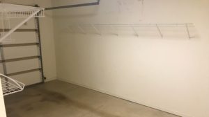 Garage with shelving