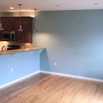 Unfurnished living room and kitchen