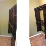 Walk in closet with shelving