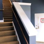 Carpeted stairwell
