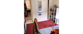 Bedroom with area rug and furniture