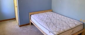 Bedroom with bed and closet