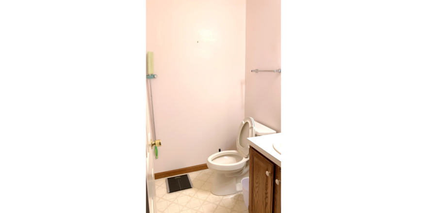 Bathroom with toilet and vanity
