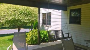 Patio with furniture