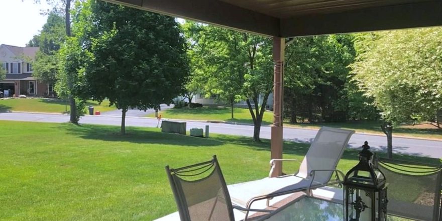 Patio with furniture