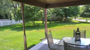 Patio with furniture