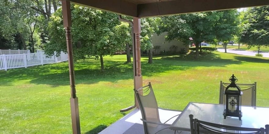 Patio with furniture