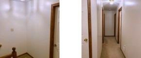 Hallway and stairway landing