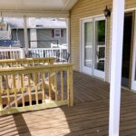 Wooden deck with chairs