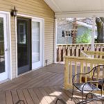 Wooden deck with chairs