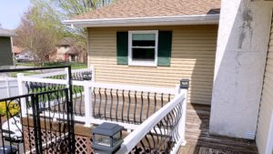 Deck with railing