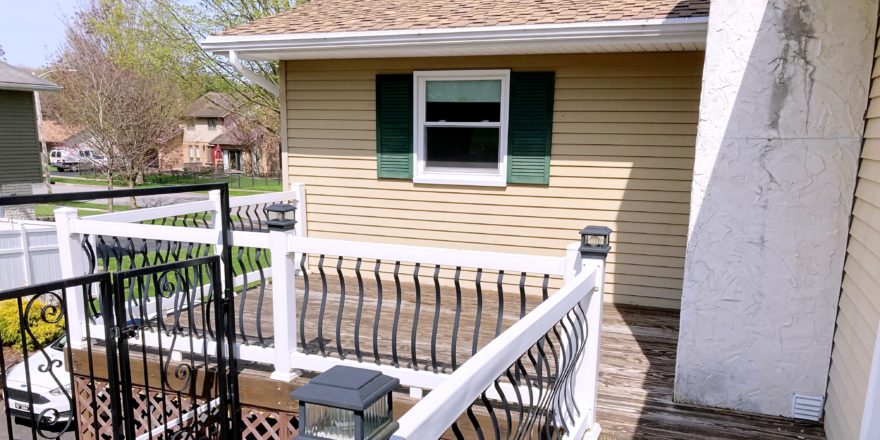 Deck with railing