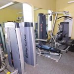 Exercise room with fitness equipment