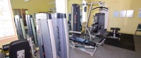 Exercise room with fitness equipment