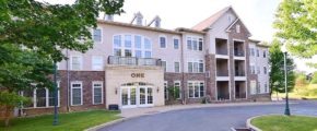 Exterior of large apartment building 100 Jefferson