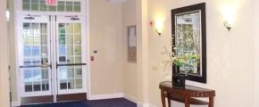 Hallway with table and plant