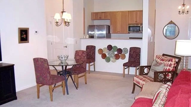 Living room with chairs and table