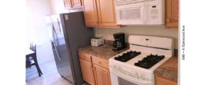 Kitchen with appliances and cabinets