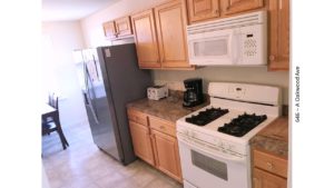 Kitchen with appliances and cabinets