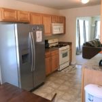 Kitchen with cabinets and appliances