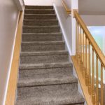 Carpeted stairs