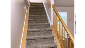 Carpeted stairs