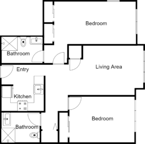 Jeramr Plaza 2 bedroom plan A floor plan